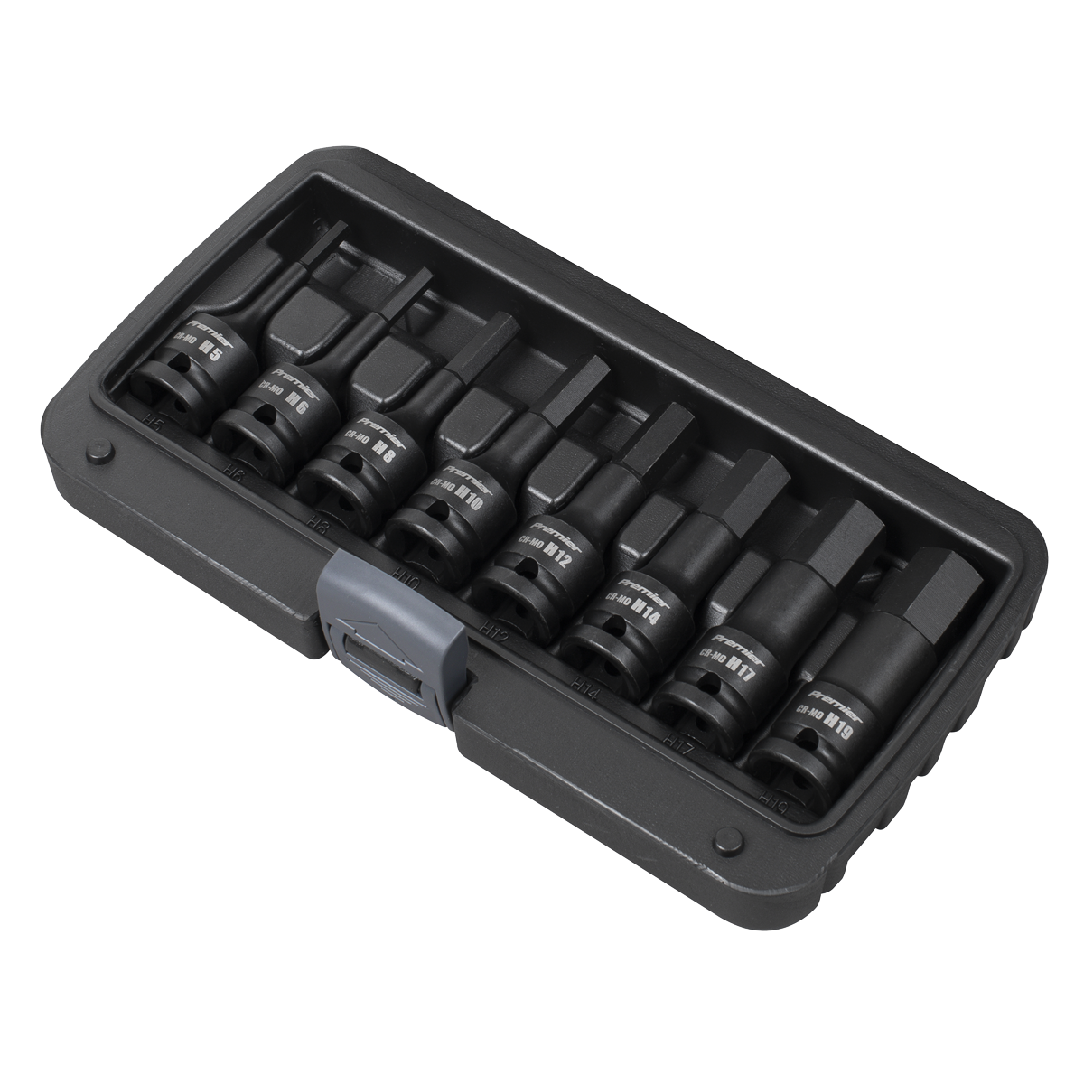 Premier Hex Impact Socket Bit Set 1/2"Sq Drive 8pc