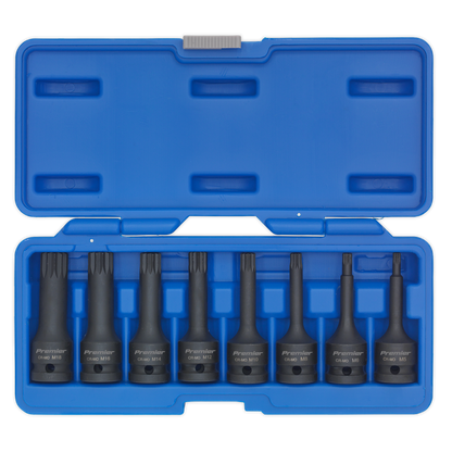 Premier Spline Impact Socket Bit Set 1/2"Sq Drive 8pc