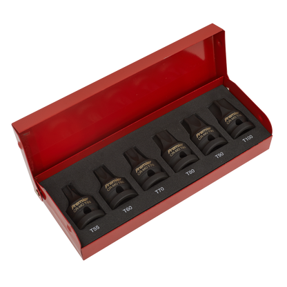 Premier TRX-Star* Impact Socket Bit Set 1/2"Sq Drive 6pc