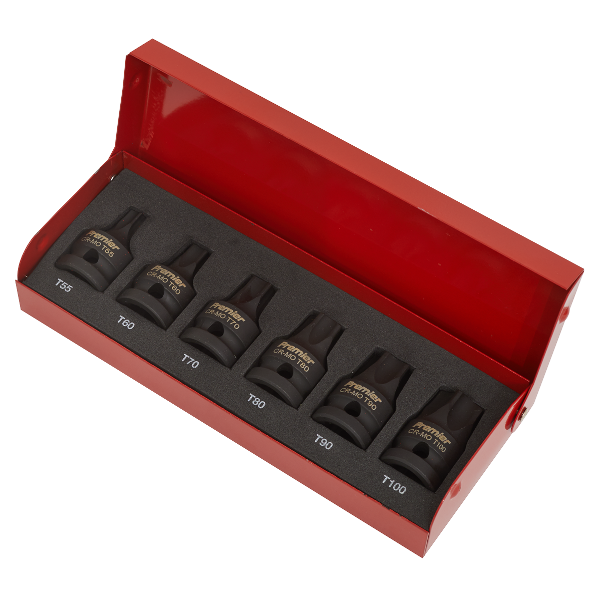 Premier TRX-Star* Impact Socket Bit Set 1/2"Sq Drive 6pc