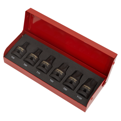Premier TRX-Star* Impact Socket Bit Set 1/2"Sq Drive 6pc
