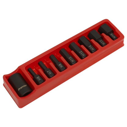 Premier Hex Impact Bit & Holder Set 1/2"Sq Drive 9pc