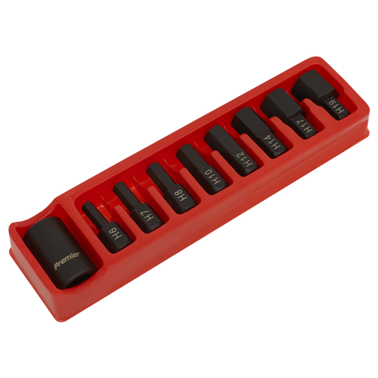 Premier Hex Impact Bit & Holder Set 1/2"Sq Drive 9pc