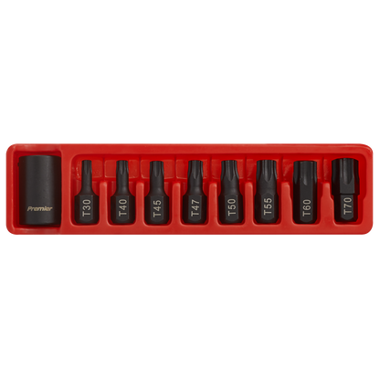 Premier TRX-Star* Impact Bit & Holder Set 1/2"Sq Drive 9pc