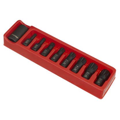 Premier Spline Impact Bit & Holder Set 1/2"Sq Drive 9pc