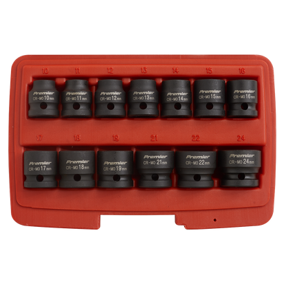 Premier Low Profile Impact Socket Set 1/2"Sq Drive 13pc