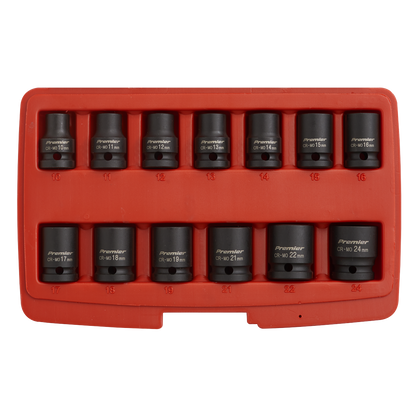 Premier Impact Socket Set 1/2"Sq Drive 12-point 13pc