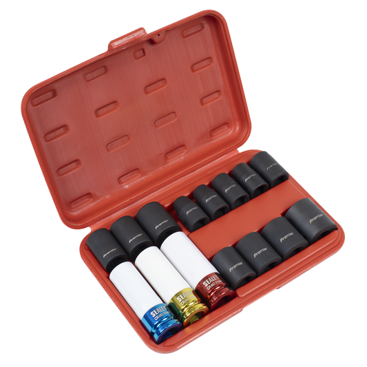 Premier Impact Socket & Wheel Nut Removal Set 1/2"Sq Drive 15pc