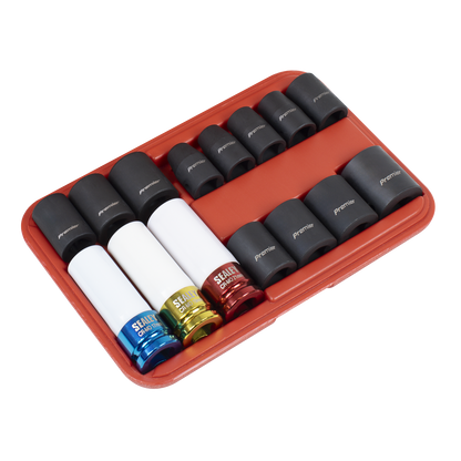 Premier Impact Socket & Wheel Nut Removal Set 1/2"Sq Drive 15pc