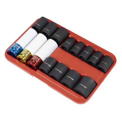 Premier Impact Socket & Wheel Nut Removal Set 1/2"Sq Drive 15pc