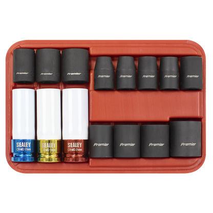 Premier Impact Socket & Wheel Nut Removal Set 1/2"Sq Drive 15pc
