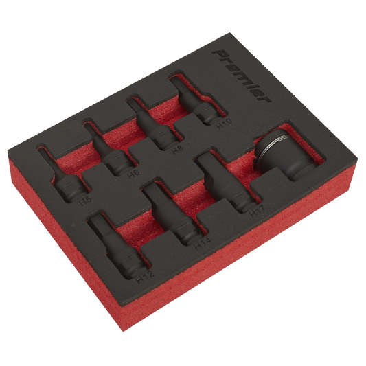 Premier Hex Impact Socket Bit Set 3/8"Sq Drive 8pc