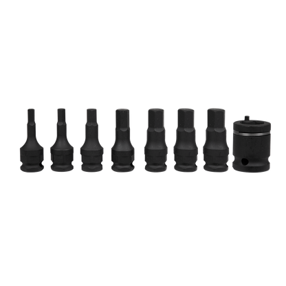Premier Hex Impact Socket Bit Set 3/8"Sq Drive 8pc