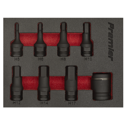 Premier Hex Impact Socket Bit Set 3/8"Sq Drive 8pc
