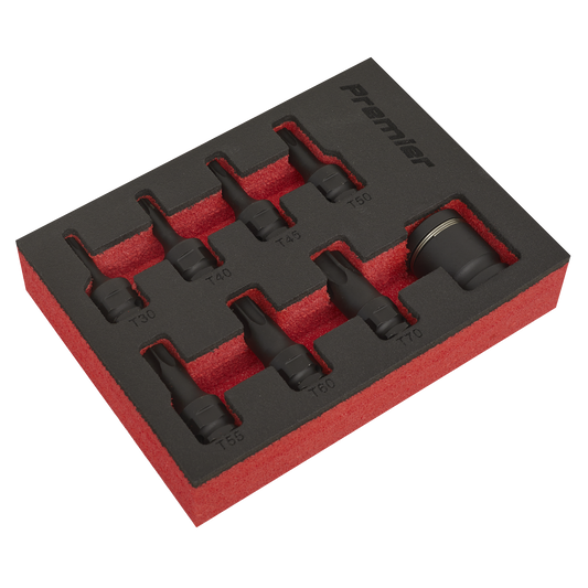 Premier TRX-Star* Impact Socket Bit Set 3/8"Sq Drive 8pc