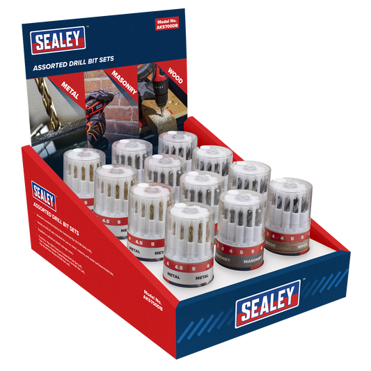 Assorted Drill Bit Sets - Display Box of 12