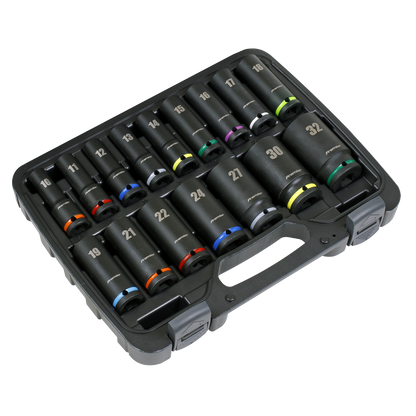 Premier Deep Impact Socket Set 1/2"Sq Drive 16pc