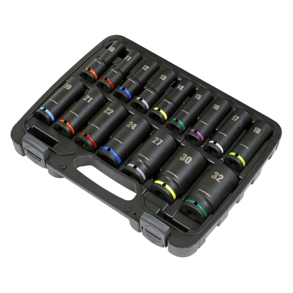 Premier Deep Impact Socket Set 1/2"Sq Drive 16pc