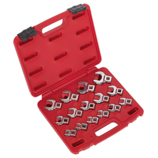 Premier Crow's Foot Open-End Spanner Set 3/8"Sq Drive 15pc