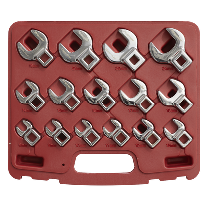 Premier Crow's Foot Open-End Spanner Set 3/8"Sq Drive 15pc