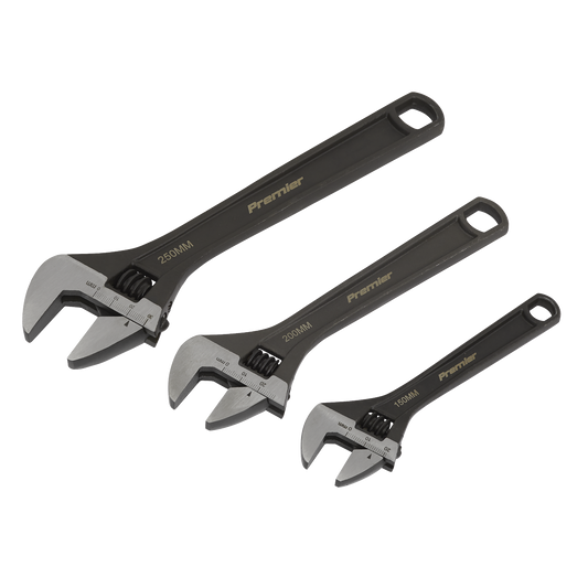 Premier Adjustable Wrench Set 3pc