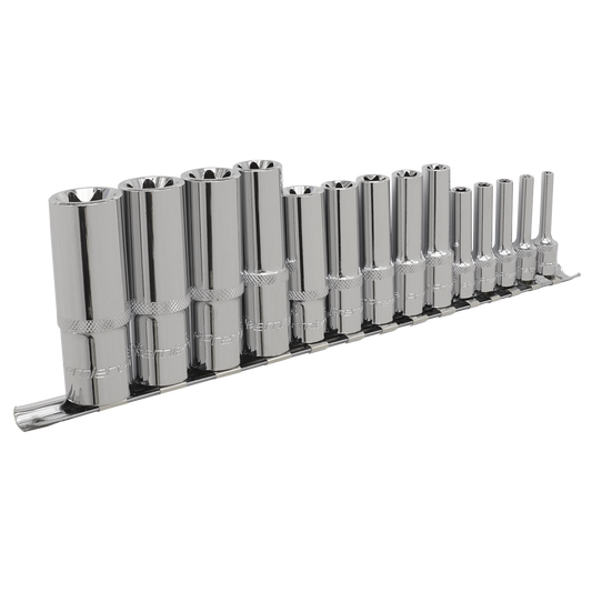 Premier TRX-Star* Deep Socket Set 1/4", 3/8" & 1/2"Sq Drive E4-E24 14pc