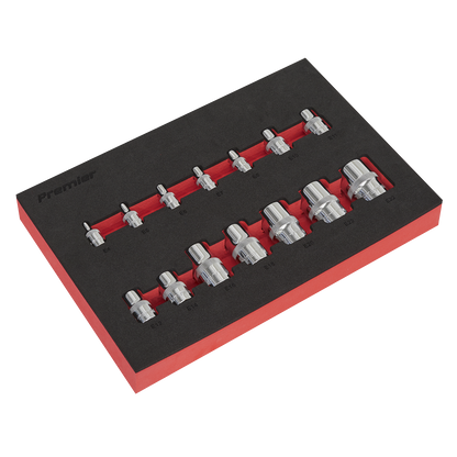 Premier TRX-Star* Socket Set 1/4", 3/8" & 1/2"Sq Drive 14pc