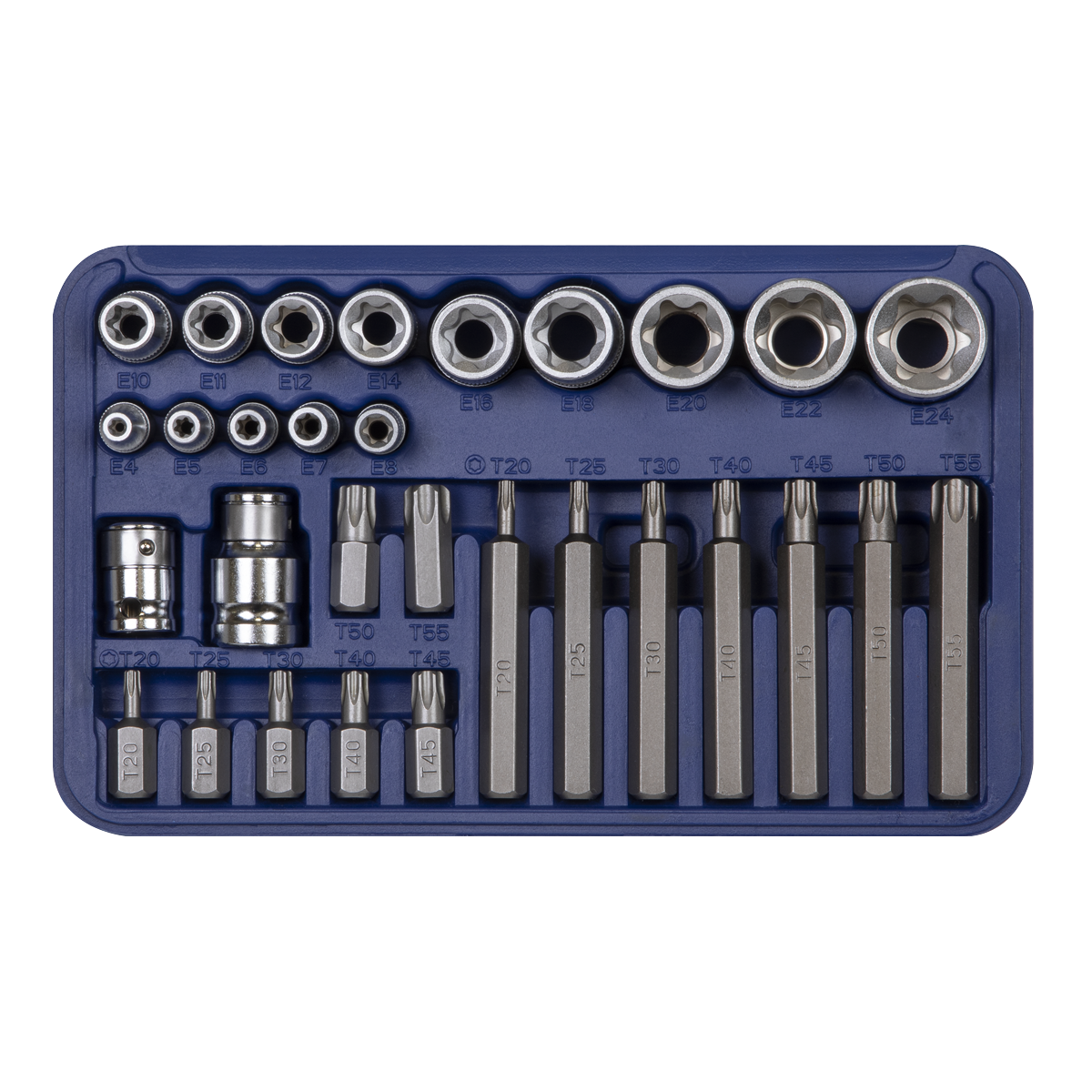 Premier TRX-Star* Socket & Bit Set 1/4", 3/8" & 1/2"Sq Drive 30pc