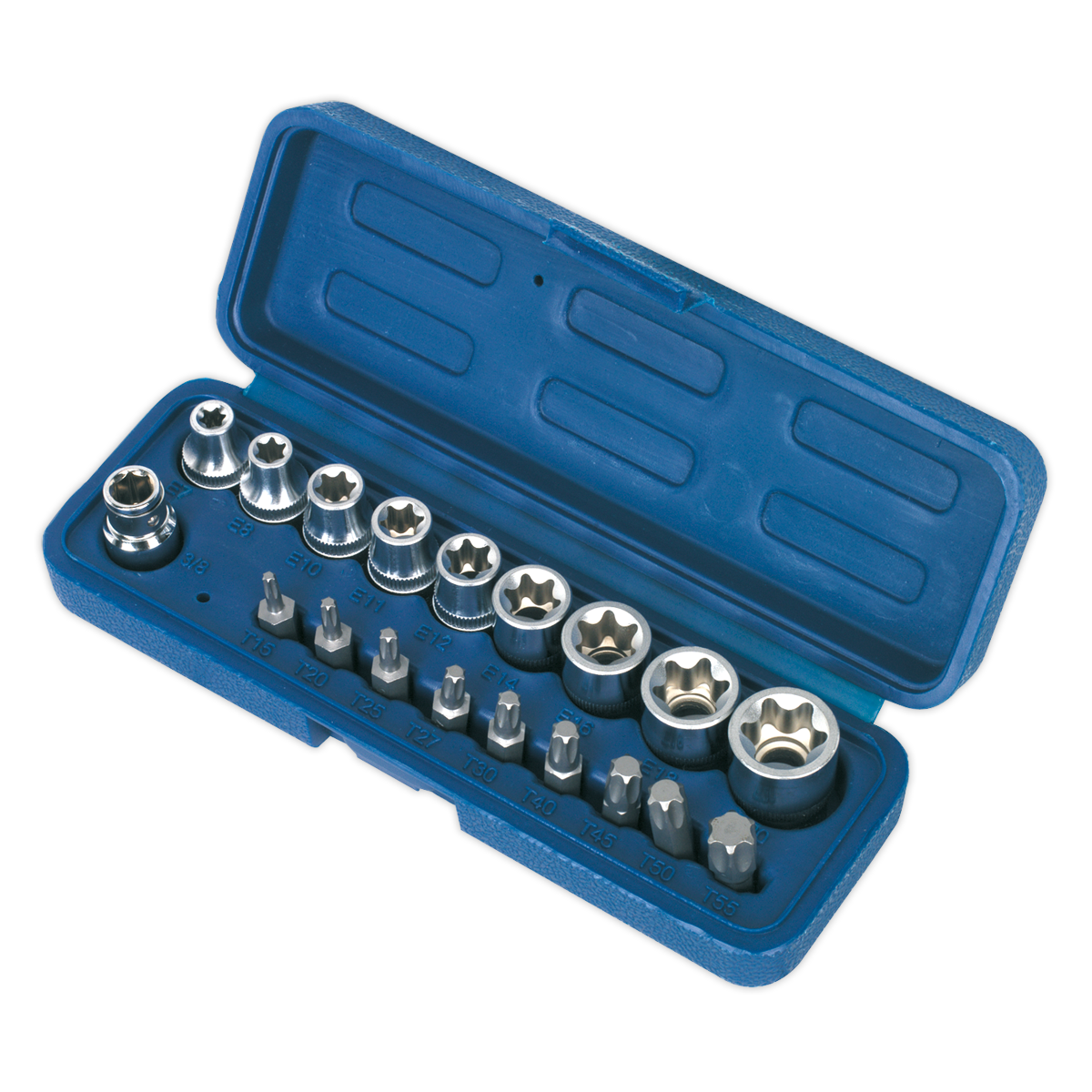 Premier TRX-Star* Socket & Bit Set 3/8"Sq Drive 19pc