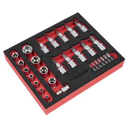 Premier TRX-Star* Socket & Security Bit Set 1/4"Sq & 3/8"Sq Drive 29pc