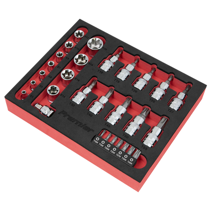 Premier TRX-Star* Socket & Security Bit Set 1/4"Sq & 3/8"Sq Drive 29pc