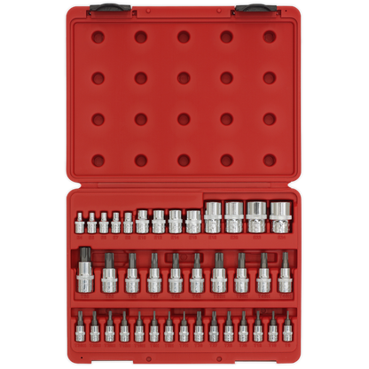 Premier TRX-Star* Socket & Security Socket Bit Set 1/4", 3/8" & 1/2"Sq Drive 38pc