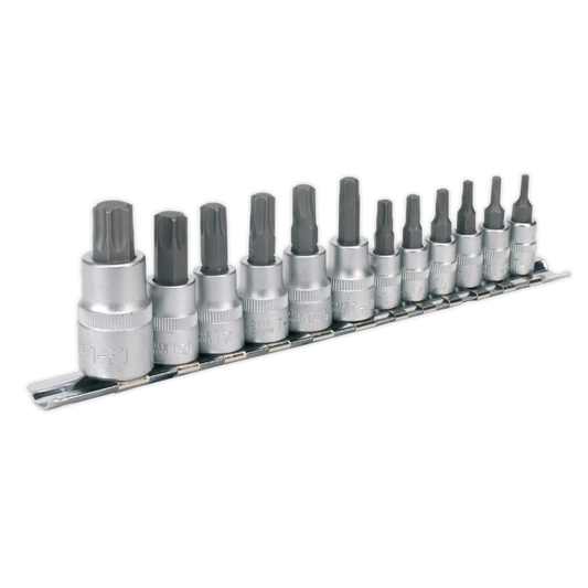 Premier TRX-Star* Socket Bit Set 1/4", 3/8" & 1/2"Sq Drive 12pc