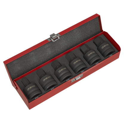 Premier Hex Impact Socket Bit Set 3/4"Sq Drive 6pc