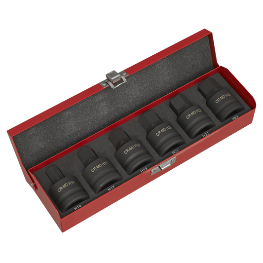 Premier Hex Impact Socket Bit Set 3/4"Sq Drive 6pc