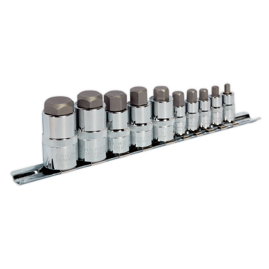Premier Hex Stubby Socket Bit Set 1/4", 3/8" & 1/2"Sq Drive 10pc