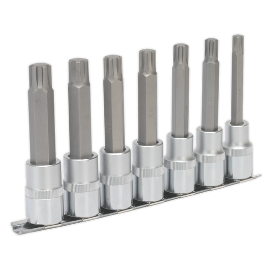 Premier Ribe Socket Bit Set 1/2"Sq Drive 100mm 7pc