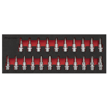 Premier TRX-Star*/Hex/Spline Socket Bit Set 3/8"Sq Drive 22pc