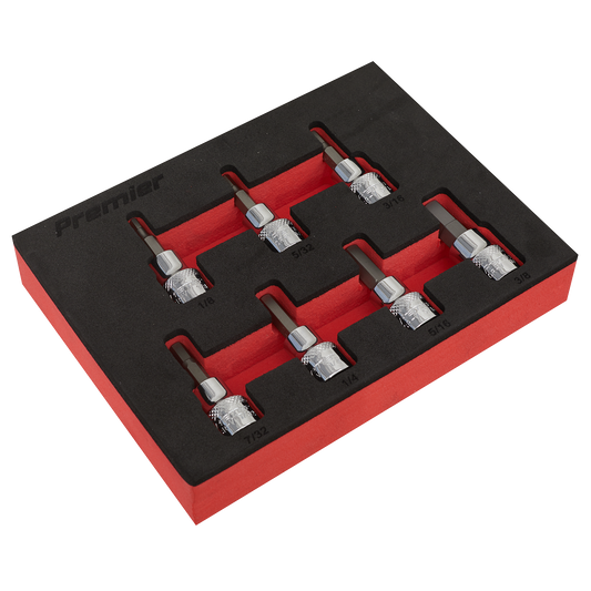 Premier Imperial Hex Socket Bit Set 3/8"Sq Drive 7pc