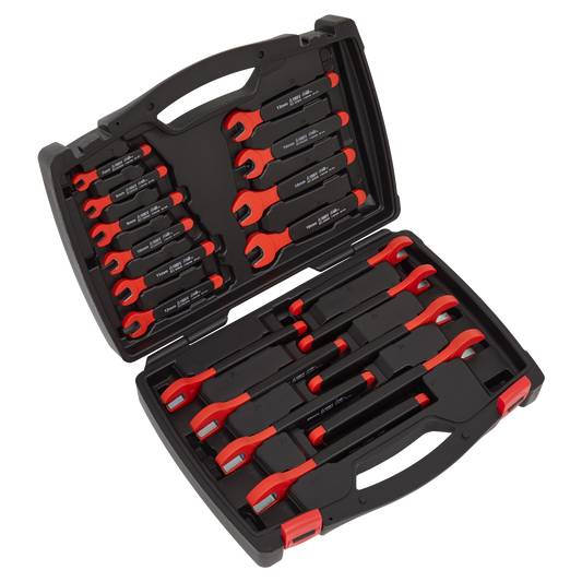 Premier Insulated Open-End Spanner Set 18pc - VDE Approved