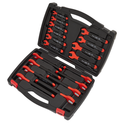Premier Insulated Open-End Spanner Set 18pc - VDE Approved