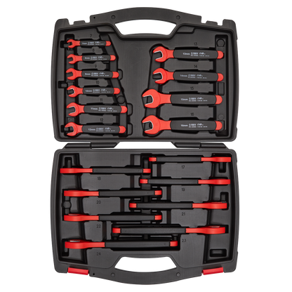 Premier Insulated Open-End Spanner Set 18pc - VDE Approved