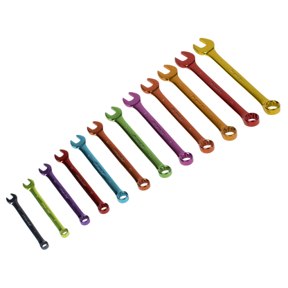 Premier Multi-Coloured Combination Spanner Set 12pc