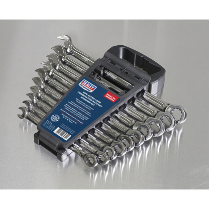 Premier Extra-Long Combination Ratchet Spanner Set 10pc