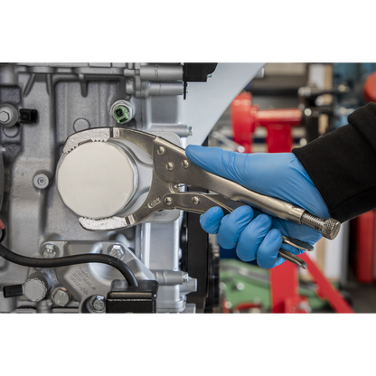 Angled Oil Filter Locking Pliers 45-130mm Capacity