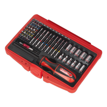 Premier Fine Tooth Ratchet Screwdriver & Accessory Set 51pc