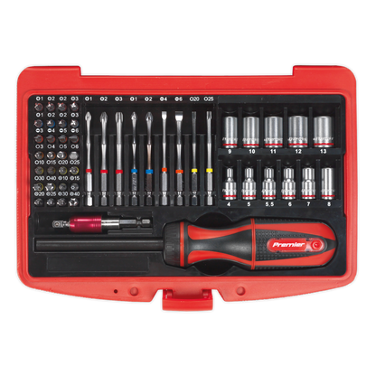 Premier Fine Tooth Ratchet Screwdriver & Accessory Set 51pc