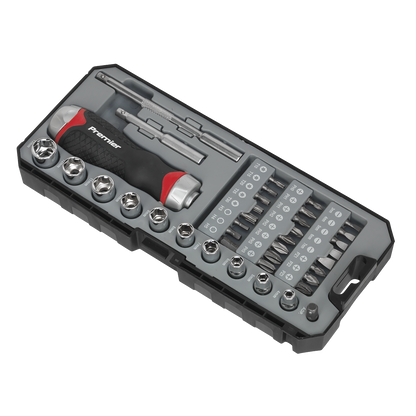 Premier Fine Tooth Ratchet Screwdriver Socket & Bit Set 38pc