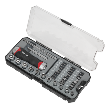 Premier Fine Tooth Ratchet Screwdriver Socket & Bit Set 38pc