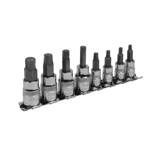 Premier Imperial Lock-On™ Hex Socket Bit Set 1/4" & 3/8"Sq Drive 8pc